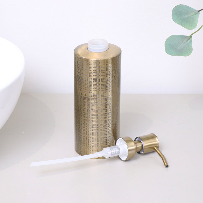 Brass Textured Metal Soap Dispenser, Gold