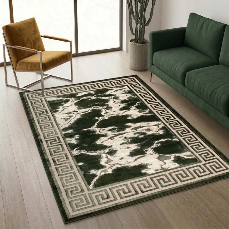 Abstract Indoor / Outdoor Area Rug, Rectangle 120 x 170 cm, Mink