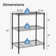 21"W 64"H Arched Mirror With 3 Tier Heavy Duty Adjustable Storage Shelving Unit Steel Organizer Wire Rack