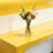 Modern Yellow Rectangular Wooden Console Table