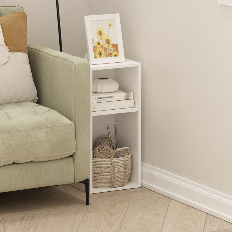 Leila 53.8cm H Standard Bookcase, 53.8cm H x 24.99cm W x 23.6cm D, White