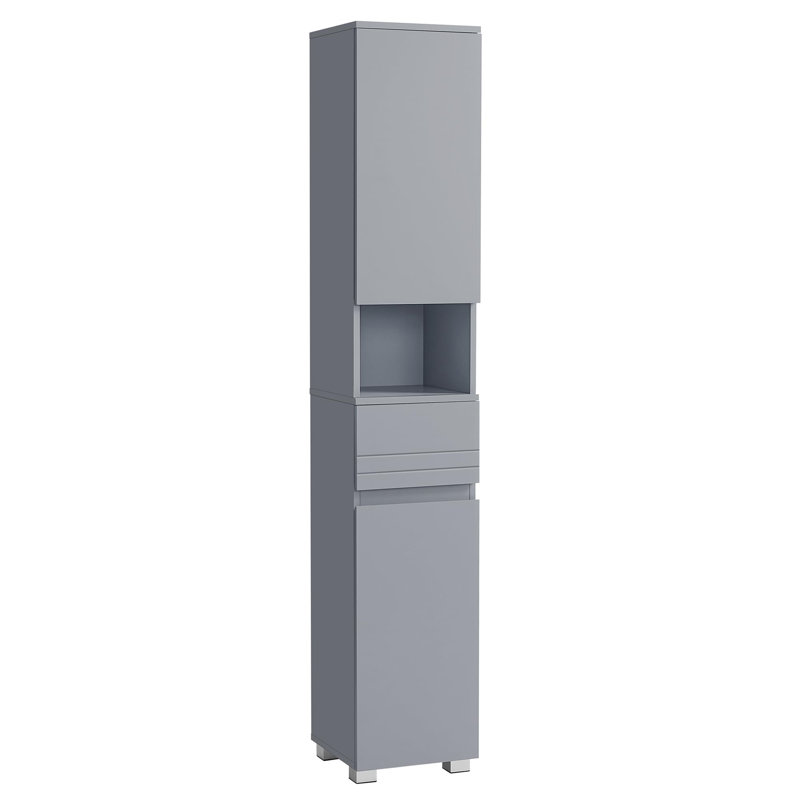 Cliffie Bathroom Cabinet, Grey/Brown/Blue