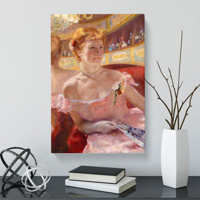 Woman With A Pearl Necklace by Mary Cassatt - Wrapped Canvas Painting