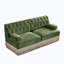 Canapé modulaire Chesterfield de 76,6 po en velours modulaire, canapé modulaire rembourré avec accoudoirs réglables et jupe à franges à pampilles, fauteuils capitonnés à 2 places pour le salon, appartement-481920533