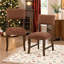 Ensemble de 2 chaises d'appoint rembourrées avec structure en bois et tissu texturé-725686581