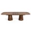 Table de salle à manger Cid Naj, plateau extensible 95-118 pouces, bois de noyer brun