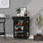 Kitchen Cart, Kitchen, Black / Light Oak-1752430094