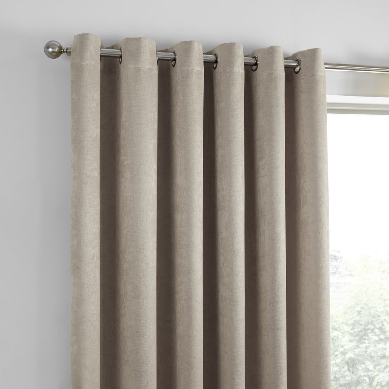 Room Darkening Curtain Pair, Width 168 x Drop 229 cm, Natural