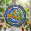 Panneau de vitrail Sunflower Moon ， 12 po-1686115232