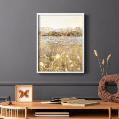 «Honey Meadow», reproduction encadrée - bois massif