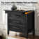 Giordana 28"W Transitional 3-Drawer Nightstand with  Hidden Pull-out Drawer and Built-In Power Outlet(Set of 2)