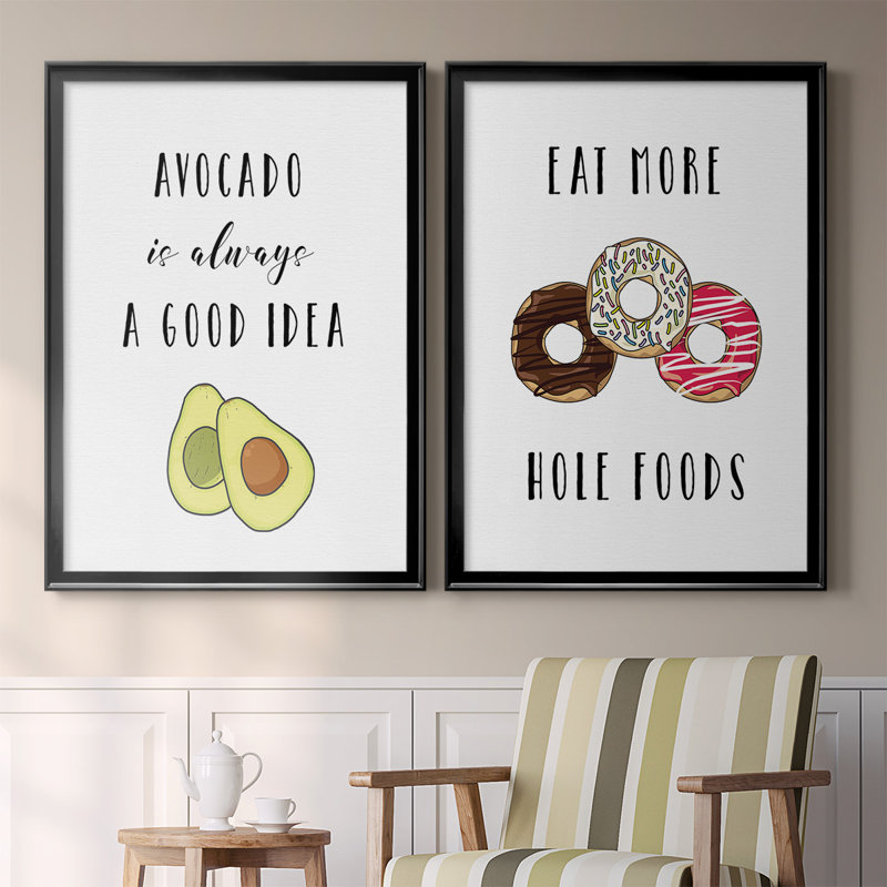 Avocat - ensemble de 2 reproductions d'art sur toile encadrées, H 41,25 po x l 61 po x P 1,25 po, Noir