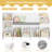 54.5''W  Bookcase With Soft Cushion Reading Nook, Display Shelf