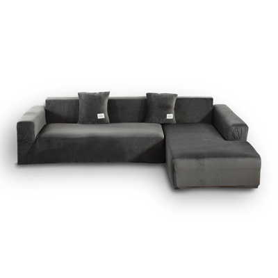 Box Cushion L-Cushion Sofa Slipcover and Thick Plush