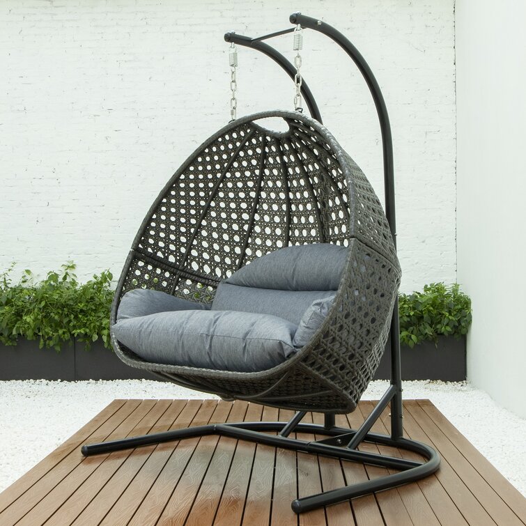 Harrington Rattan + Rope Indoor Outdoor SINGLE Hanging Chair