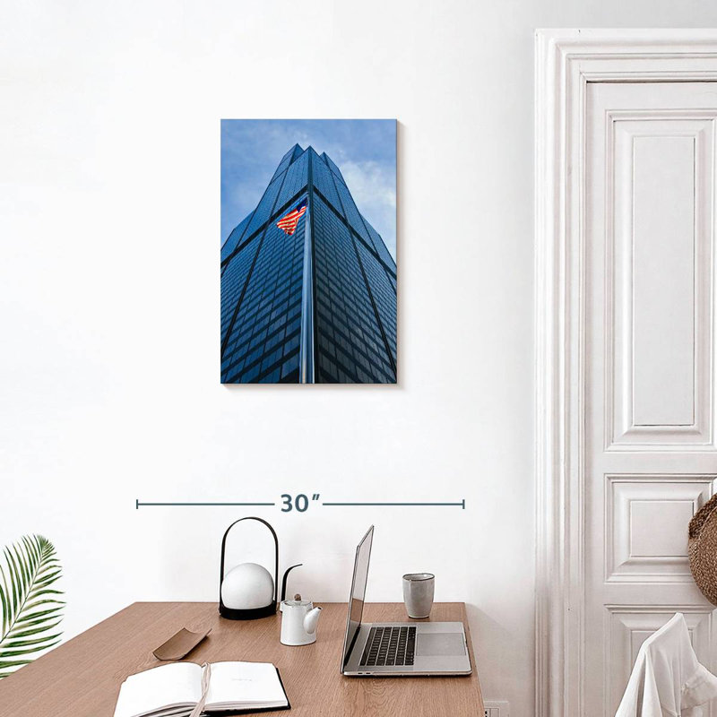 Looking Up At Sears Tower, 24" H x 16" W