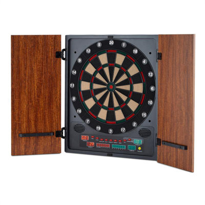 OneConcept Electronic Dartboard And Cabinet Set