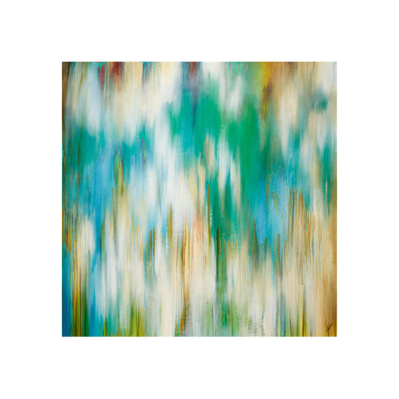 Aqua Prism par Rikki Drotar - Peinture, H 30 po x l 30 po, Plexi