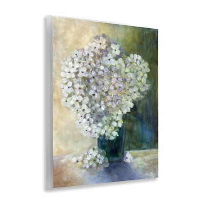 Romantic Hydrangea Blooms Wall Plaque Art by Doris Charest