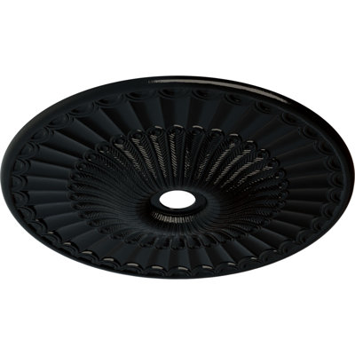 Endurathane Galveston Ceiling Medallion, 36 5/8"OD x 3 5/8"ID x 2 3/8"P (Fits Canopies up to 4 3/4"), Hand-Painted Black Pearl Finish