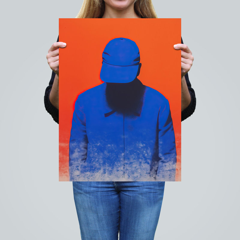 Wall Art Print Invisible Conceptual Colour Block Portrait Poster