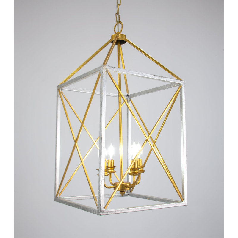 Megan 4 - Light Chandelier, Silver