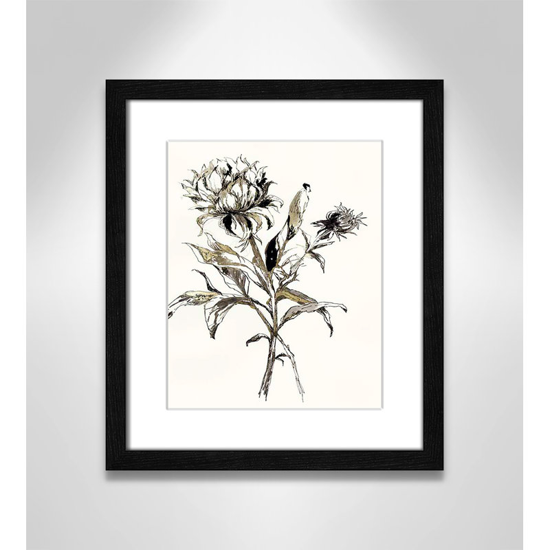 Botanical Seed I by - impression, Cadre noir, H 15 po x l 13 po x P 0,75 po