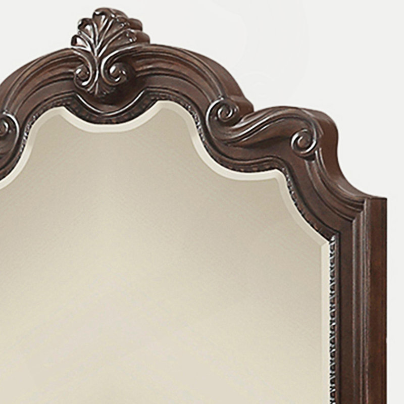 Miroir traditionnel en verre biseauté à volutes