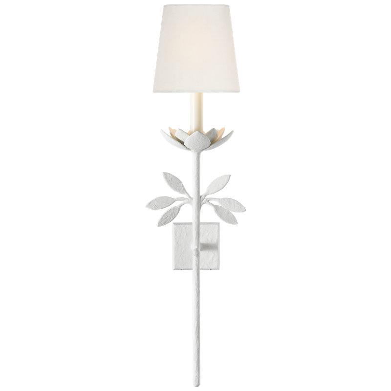 Julie Neill 1 - Light Armed Sconce, Plaster White