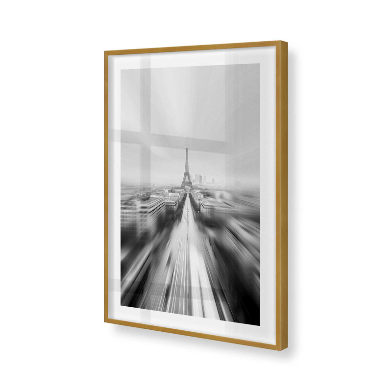 Flou parisien, Cadre photo simple or poli, H 25,25 po x l 37,25 po