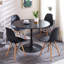 Chaise, ensemble de 4, pieds KD, siège en plastique