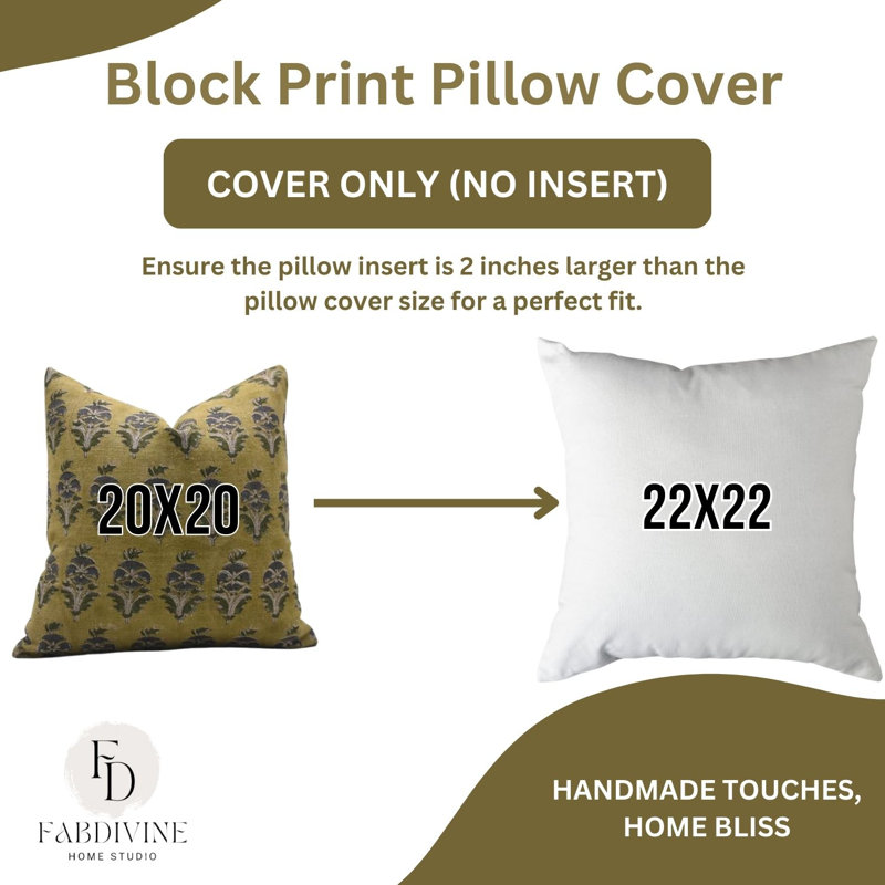 Coussin décoratif en lin vert pour canapé, chambre à coucher et canapé Fabormine Boho - 14 x 36 po, H 36 po x l 14 po