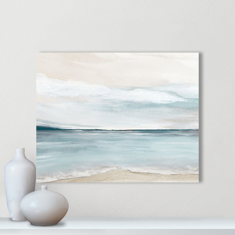Imprimé Shoreline Blues par Kristen Brockmon, 20'' W x 16'' H, Wrapped Canvas, Sans cadre