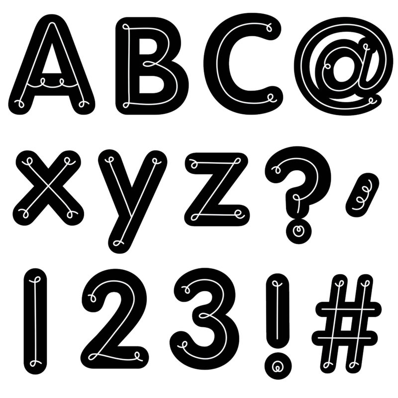 206 Piece Core Decor Loop-de-Loop Designer Letters Set