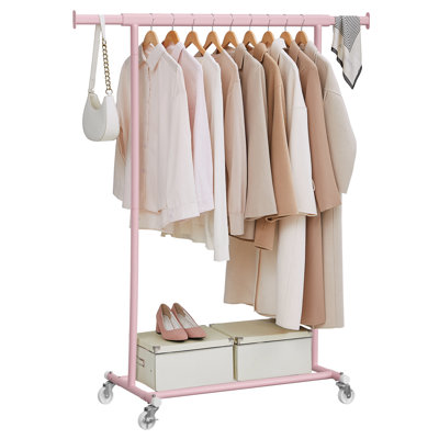 Ahmoni 132cm Rolling Clothing Rack