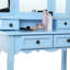 Ensemble coiffeuse avec tabouret et miroir Damonni-2076166628
