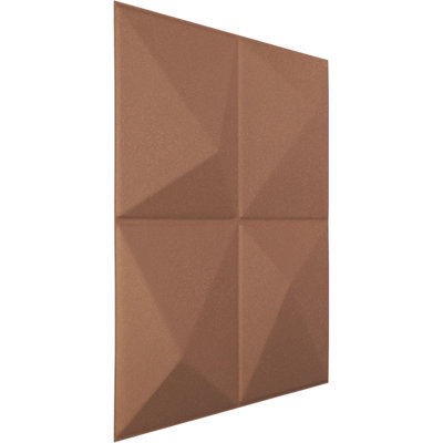 Panneau mural décoratif 3D en cuivre vieilli l 19 5/8 po x H 19 5/8 po Ellis EnduraWall (couvre 2,67 pieds carrés)