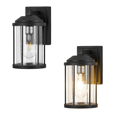 Outdoor Wall Sconces 2 Pack, Exterior Light Lantern Fixtures, Porch Light Lamps