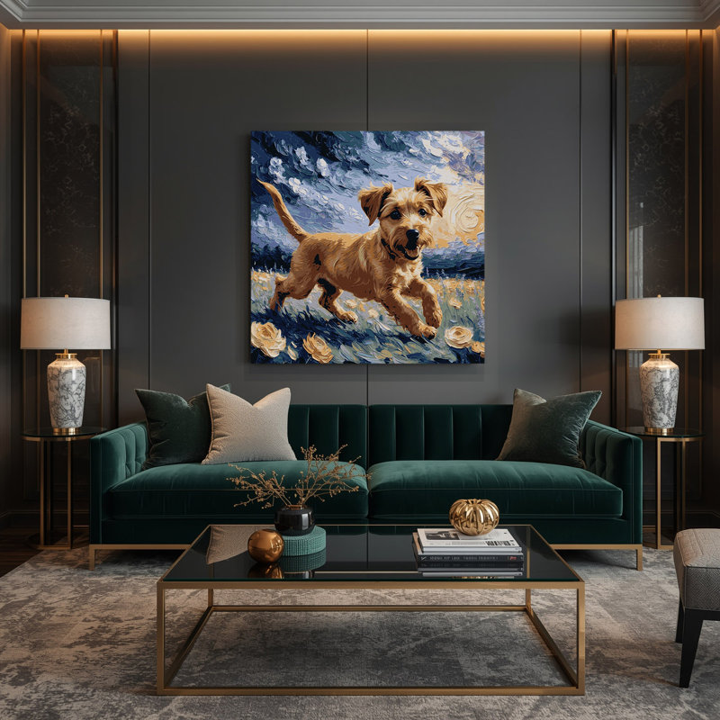 «Dogs Silky Terrier», art mural sur toile, H 12 po x l 12 po
