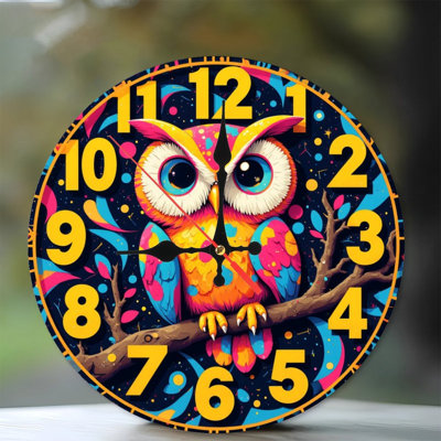 Horloge murale colorée décorative pour salon