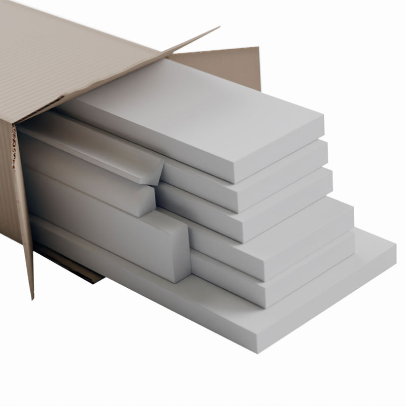 Panneau mural en pvc blanc Deluxe Shaker, 104 po, Large panneau réglable de 20 po