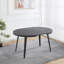 Table extensible, table de salle à manger, pieds en métal, plateau en panneau de fibres à densité moyenne, 100/140 / 180X100x75cm-162863871-162863868
