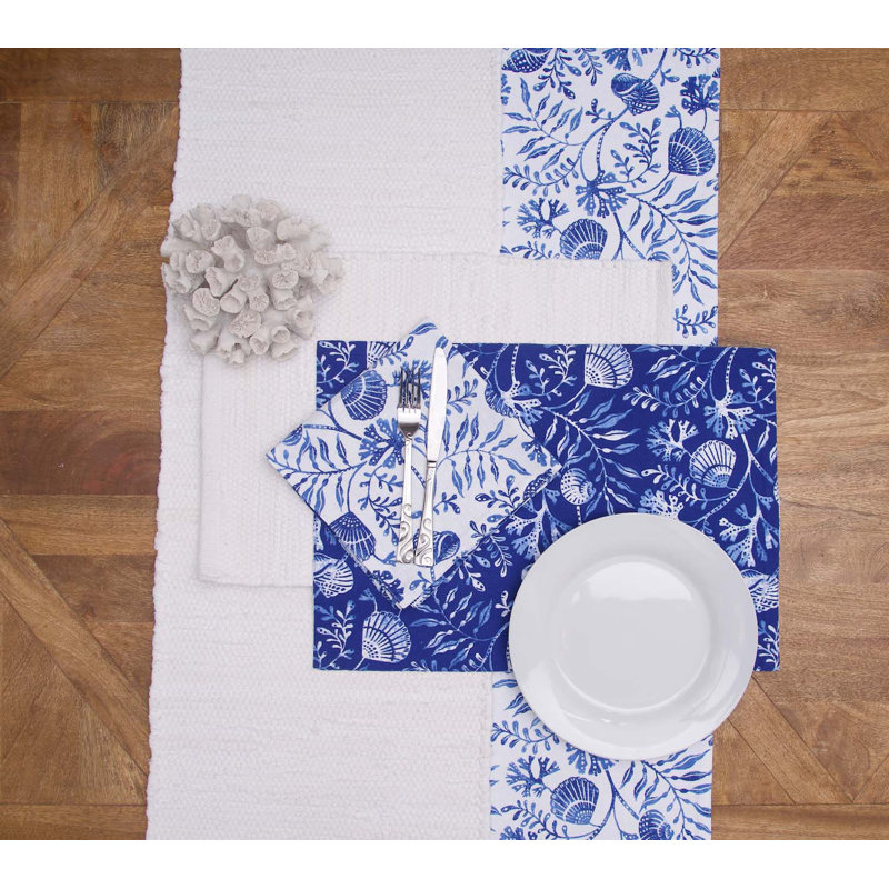White Chindi Plain Solid Table Runner