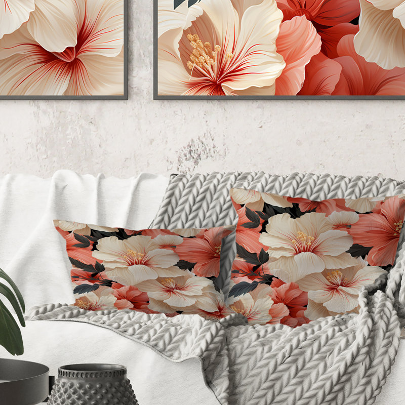 Coussin décoratif imprimé tropical Tropical Whisper