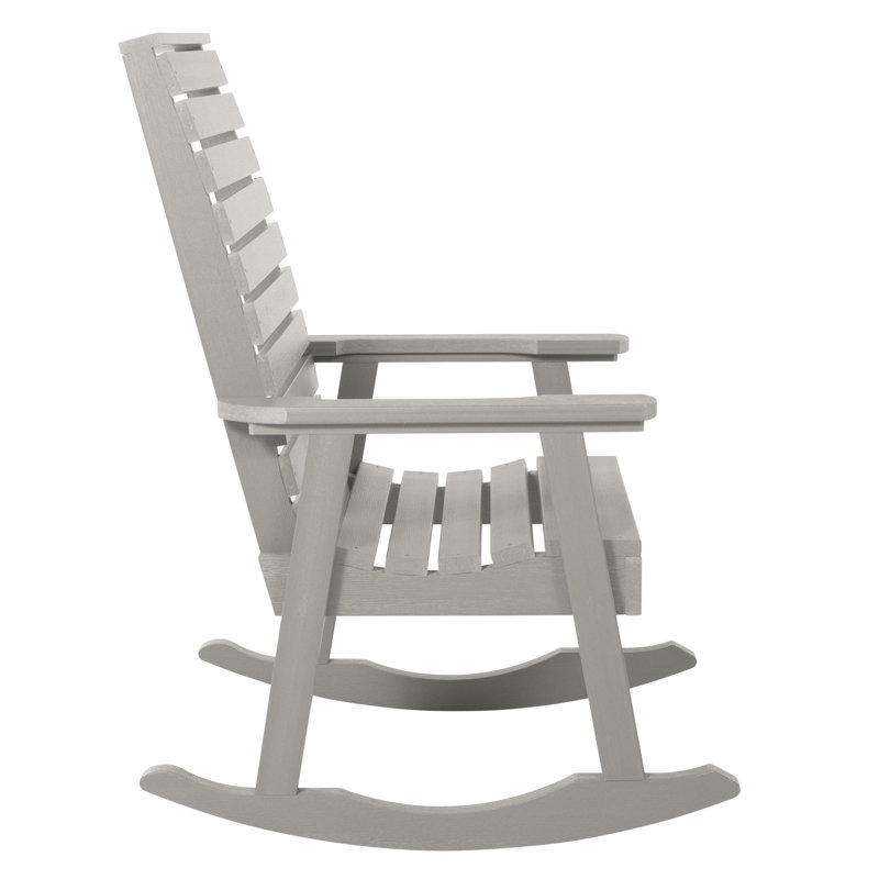 Chaise berçante en plastique Midwest, Gris havre