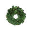 24" Holiday Magnolia Wreath with Two UV Rated Boxwood Drop-Ins