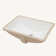 21.5"X15" White Ceramic Rectangular Undermount Bathroom Sink With Overflow