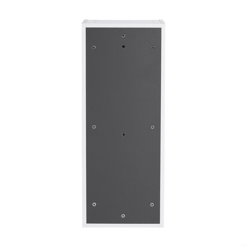12" Bathroom Side Cabinet,Soft Close Doors,Float Mounting Design, White