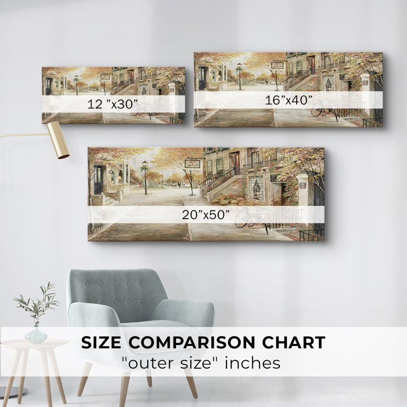 City Bed and Breakfast- Gallery Wrapped Canvas -Ready to Hang, 12" H x 30" W