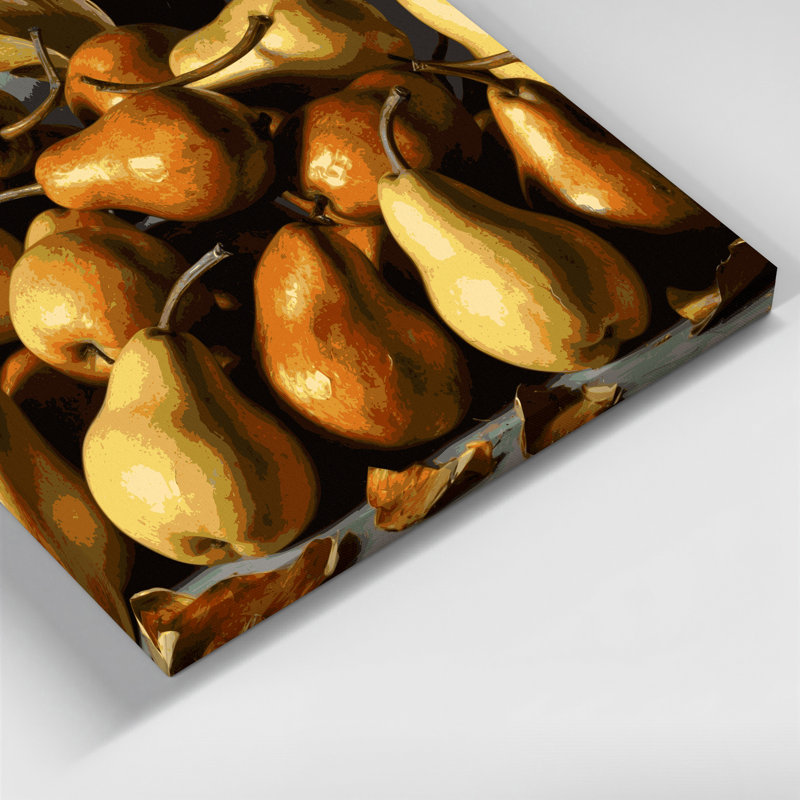 Art mural sur toile brun Fruit Pear, H 12 po x l 18 po